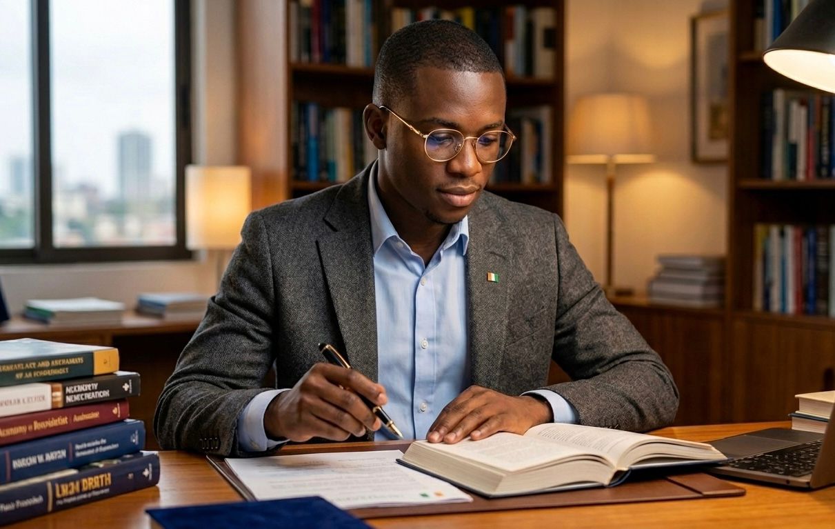 Homme professionnel portant le pin's drapeau Côte d'Ivoire